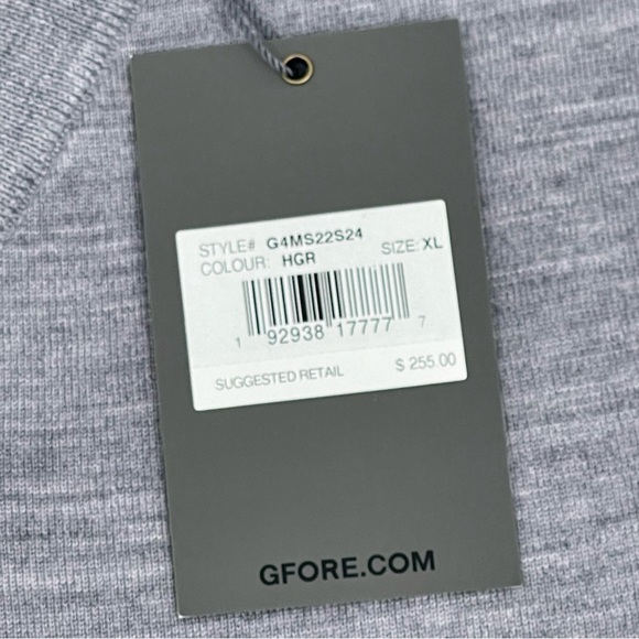 G4 G/Fore Mens Size XL Merino Wool blend Golf Pullover Sweater gray New - Picture 10 of 11